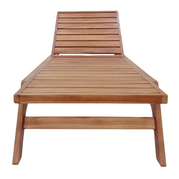 Ξαπλώστρα "Sunshine" teak ξύλο σε φυσική απόχρωση 200x70x35