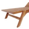 Ξαπλώστρα "Sunshine" teak ξύλο σε φυσική απόχρωση 200x70x35