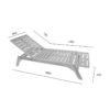 Ξαπλώστρα "Sunshine" teak ξύλο σε φυσική απόχρωση 200x70x35